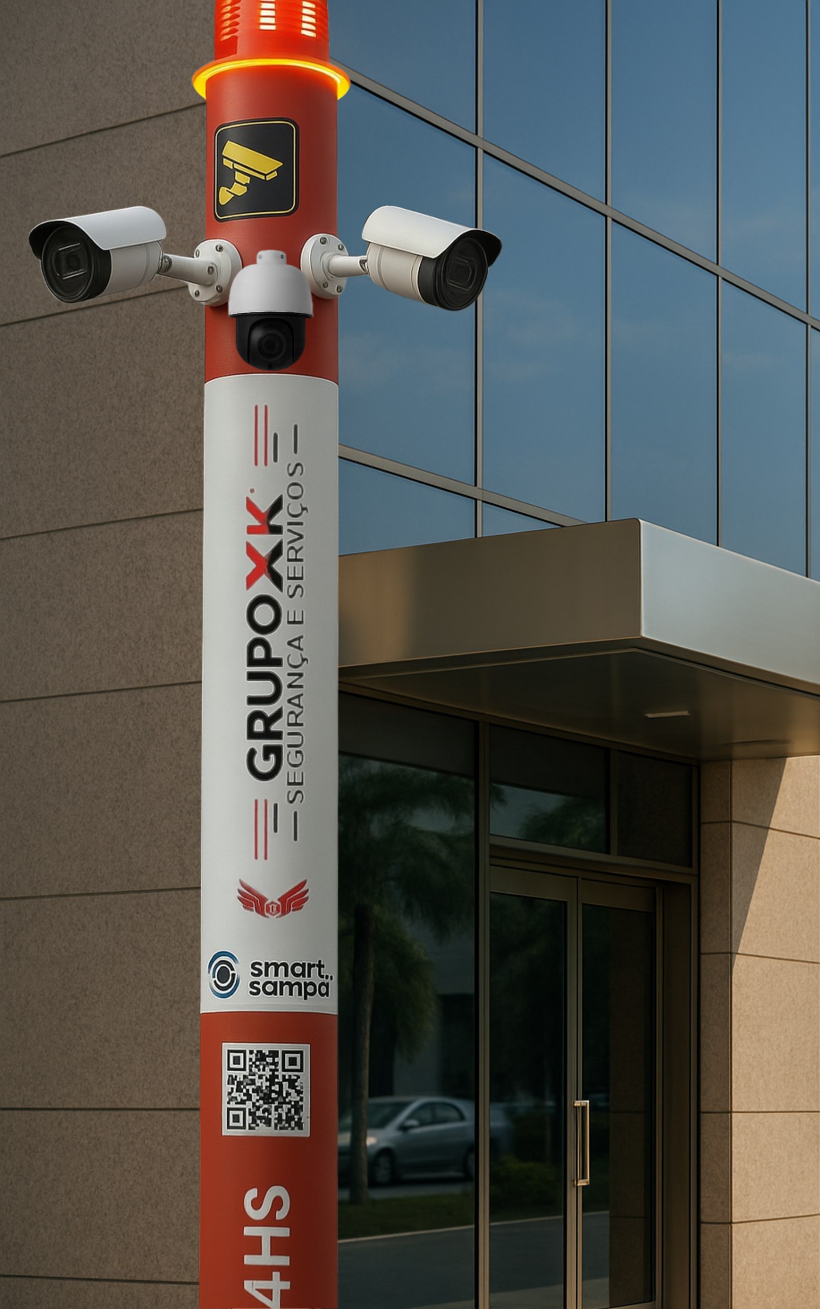 Imagem institucional da linha de postes de monitoramento do Grupo XK